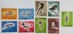 Набор негашеных почтовых марок, Сан-Марино, 1955 - 1964 год, Олимпийские игры (9шт.)