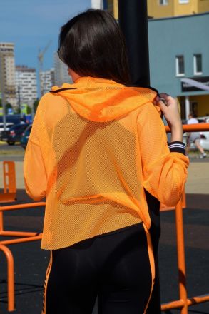 Комплект женский 8133 (Толстовка женская, Топ женский) оранжевый