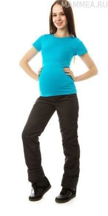 Утепленные брюки &quot;Дагни&quot; для беременных (черные) (размер 40-42)