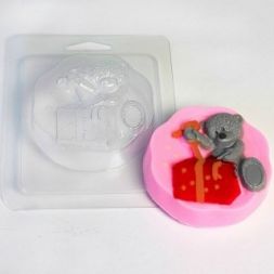 Пластиковая форма - БП 213 - Мишка и подарок