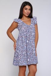 Платье женское 87505 серо-голубой