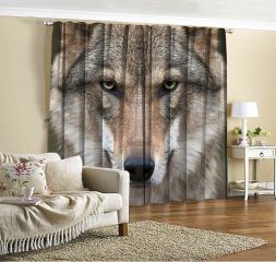 Фотошторы 3D Волк (блэкаут)