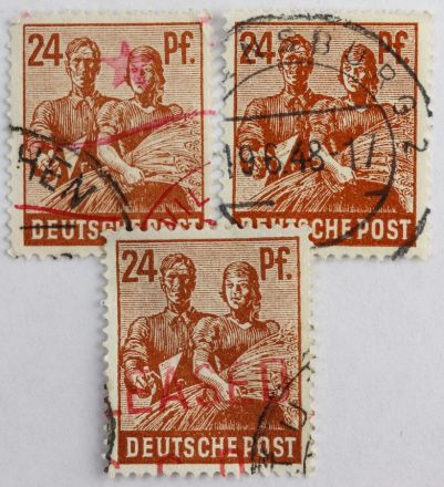 Марка 24 рейхспфеннига, Германия, Американо-Британо-Советская оккупация Тризония 1947 год