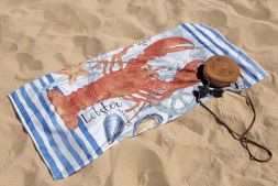 Полотенце вафельное пляжное - банное 75х150 см №27 Морское приключение