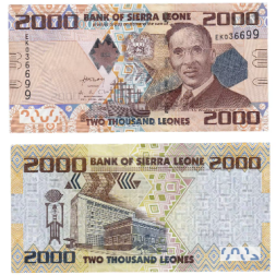 Банкнота 2000 леоне 2010 года, Сьерра-Леоне UNC