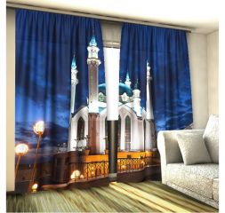 Фотошторы 3D Мечеть в Ночи (габардин)