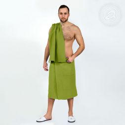 Набор для бани и сауны мужской, фисташка (НБ.70.160) АРТ-Дизайн