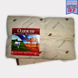 Одеяло миниевро (200х215) Верблюжья шерсть 150 гр/м