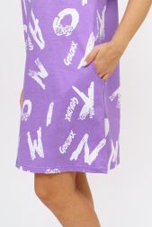Платье женское №752 Буквы/лиловый