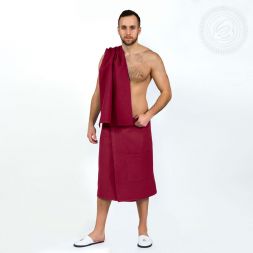 Набор для бани и сауны мужской, бордо (НБ.70.160) АРТ-Дизайн