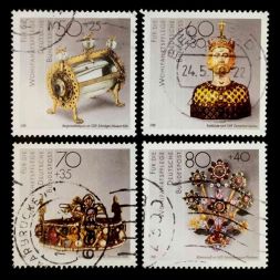 Набор благотворительных марок Изделия из драгоценных металлов, Германия, 1988 год (полный комплект)
