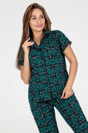 Пижама женская 35326 зеленый