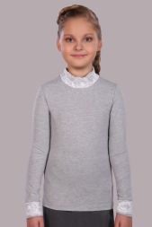 Блузка для девочки Дженифер арт. 13119 серый меланж