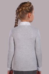 Блузка для девочки Дженифер арт. 13119 серый меланж