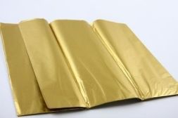 Бумага тишью металлик 50х66 см цвет: Золото, 10 листов  