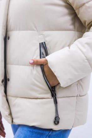 Куртка женская зимняя еврозима-зима 2867 бежевый