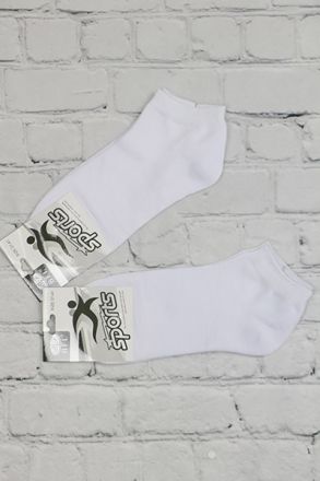 Носки женские Хлопок (короткие, белые) - упаковка 12 пар