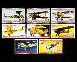 Набор гашеных марок История авиации, Экваториальная Гвинея, 1979 год