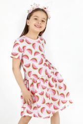 Платье Сочная долька кор. рукав детское розовый