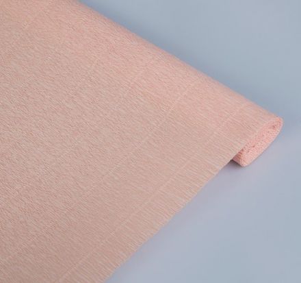 Бумага гофрированная 180 гр - арт. 17А/2 - бледно-розовая (рулон)