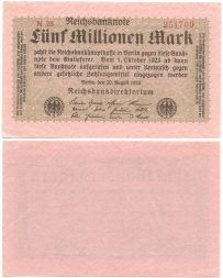 Банкнота 5 миллионов марок 1923 года, Германия