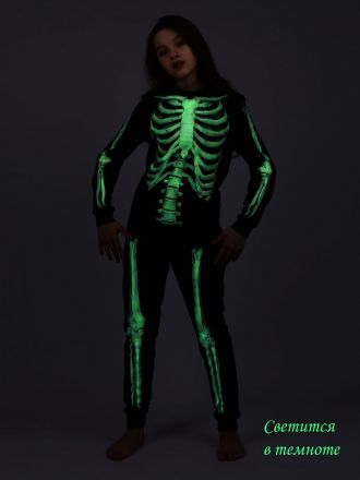 Пижама детская ПД-138 скелет, трикотаж (арт. ПД-138)
