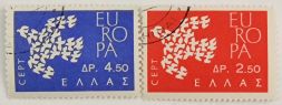 Набор марок EUROPA - Голуби, Греция 1961год (полный комплект)