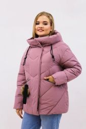 Куртка женская зимняя еврозима-зима 2876 розовый