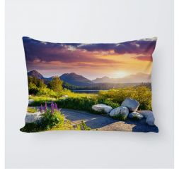 Подушка декоративная с 3D рисунком &quot;Красивый закат&quot;
