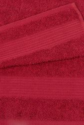 Полотенце махровое 70х140 бордюр №120-пл. 375 гр/м2- (ярко-красный, 227)