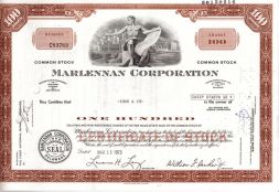 Акция Брокерская компания Marlennan, США (1970-е гг.)