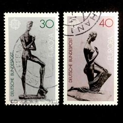 Набор марок EUROPA - Скульптуры, Германия, 1974 год (полный комплект)