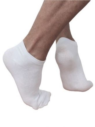 Носки мужские Бамбук (короткие, белые) - упаковка 12 пар