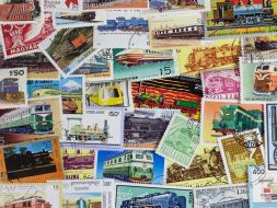 Набор различных марок, Железнодорожный транспорт (40 шт.)