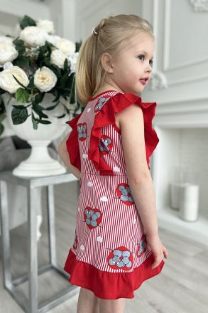 Платье 5108 детское красный