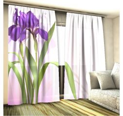 Фототюль 3D Фиолетовый ирис (вуаль)