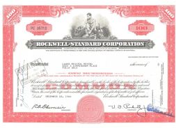 Акция Военно-промышленная компания Rockwell-Standard, США (1950-е, 1960-е г.г.)