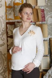 Блуза 2 в 1 для беременных - молочный