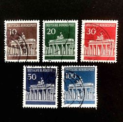 Набор марок Бранденбургские ворота, Германия, 1966 год (полный комплект)