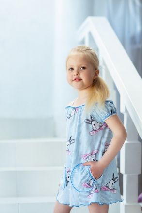 Платье 5116 детское голубой