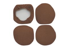 Набор натабуретников на резинке 30х30 см ткань Барашек (коричневый)
