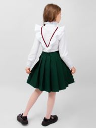 Блузка для девочки SP0622 бело-бордовый