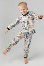 Пижама детская Спецтехника с начесом (арт. ПЖ0175)