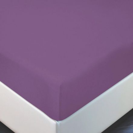 Простыня на резинке трикотажная 160х200 / Violet (фиолетовый)