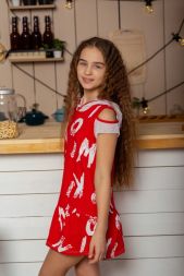 Платье 8233 детское красный