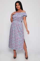Платье женское 71068 серо-голубой
