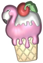 Пластиковая форма - БП 612 - Фламинго мороженое