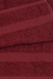 Полотенце махровое 70х140 бордюр №120-пл. 350 гр/м2- (бордовый, 222-1)
