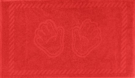 Полотенце махровое 35х60 Ручки №290 (ярко-красный, 227)