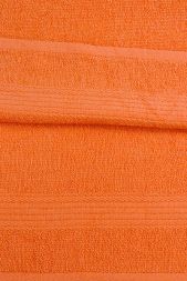 Полотенце махровое 70х140 бордюр №120-пл. 375 гр/м2- (оранжевый, 302)